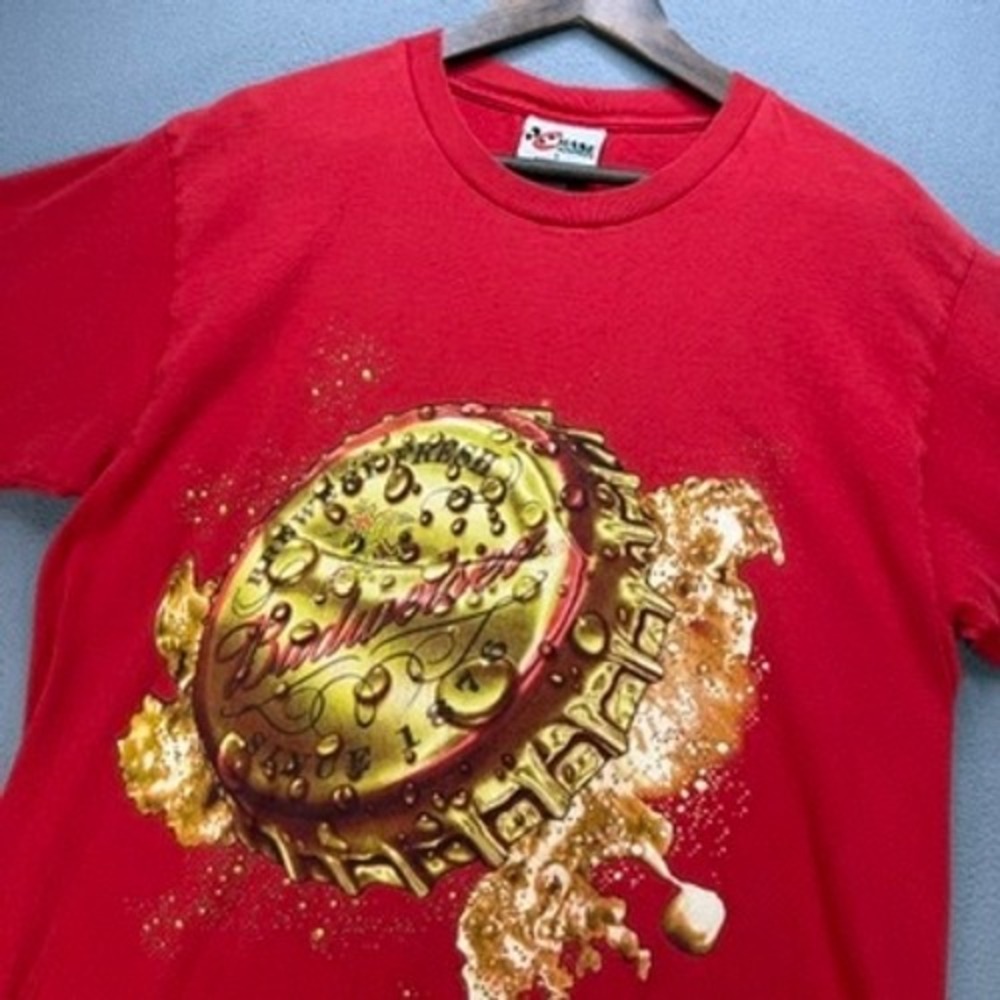 Vintage Chase Authentics T-Shirt Budweiser Graphic Tee L Racing Nascar Dale‎ Jr